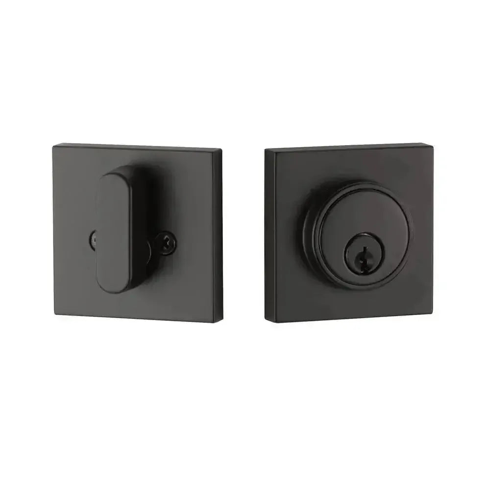 Yale Expressions Marcel Single Cylinder Deadbolt, Weiser keyway — Negro Mate