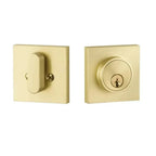 Yale Expressions Marcel Single Cylinder Deadbolt, Kwikset keyway — Latón Satinado