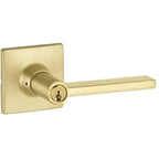 Yale Expressions Marcel rosette with Keyed Nils lever, Weiser keyway — Latón Satinado