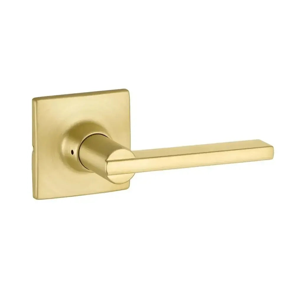 Yale Expressions Marcel rosette with Keyed Nils lever, Weiser keyway — Latón Satinado