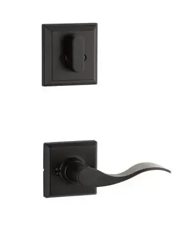 Yale Expressions Interior Trim Pack for Yale Ellington Entryset with Brunswick lever Left Handed — Negro Mate
