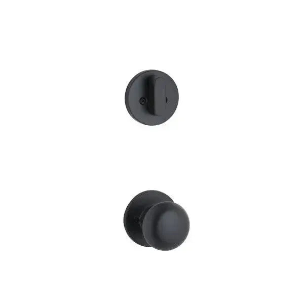 Yale Expressions Interior Trim Pack for Yale Owen Entryset with Walker knob — Negro Mate