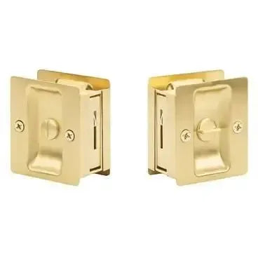Yale Expressions Square Passage Pocket Door Lock — Latón Satinado