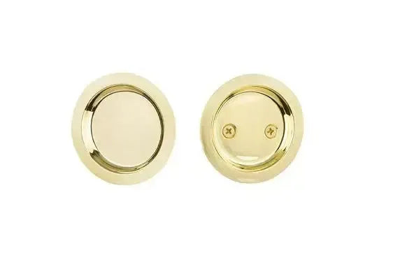 Yale Expressions Round Passage Tubular Pocket Door Lock — Latón Pulido