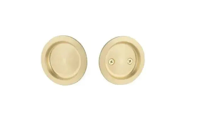 Yale Expressions Round Privacy Tubular Pocket Door Lock — Latón Satinado