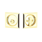 Yale Expressions Square Passage Tubular Pocket Door Lock — Latón Pulido
