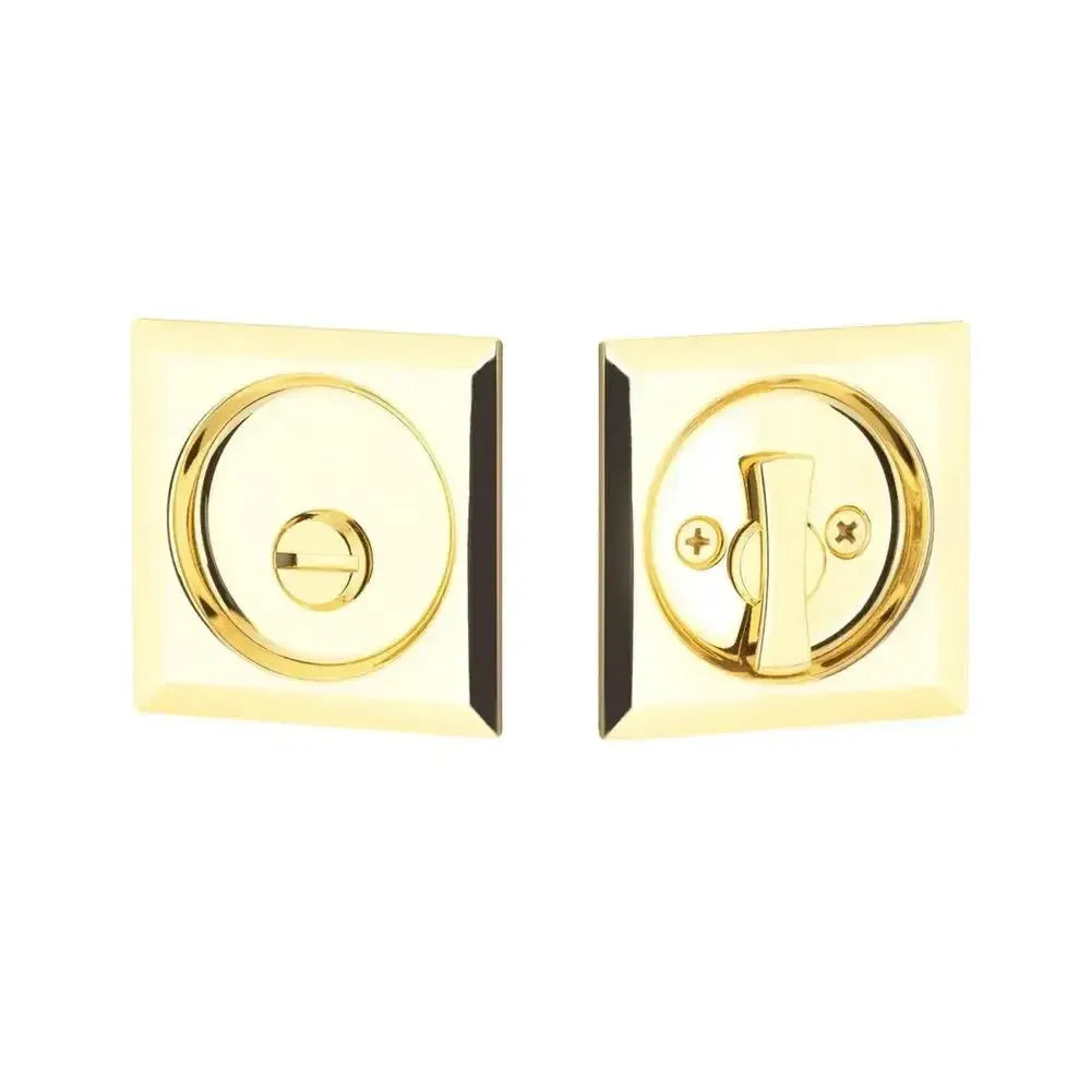 Yale Expressions Square Passage Tubular Pocket Door Lock — Latón Pulido