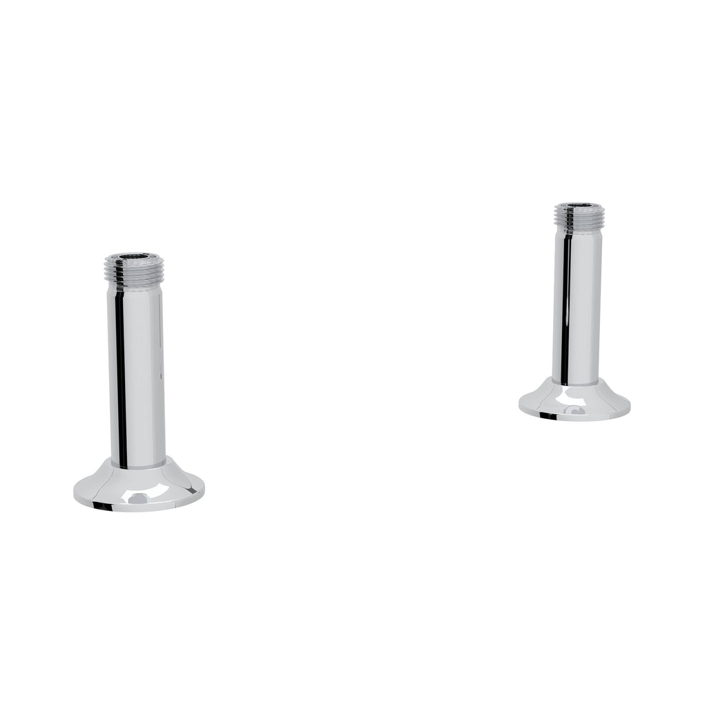 Rohl Georgian Era Uniones Rectas de Cubierta para Mezcladora Tipo Puente - Cromo Pulido