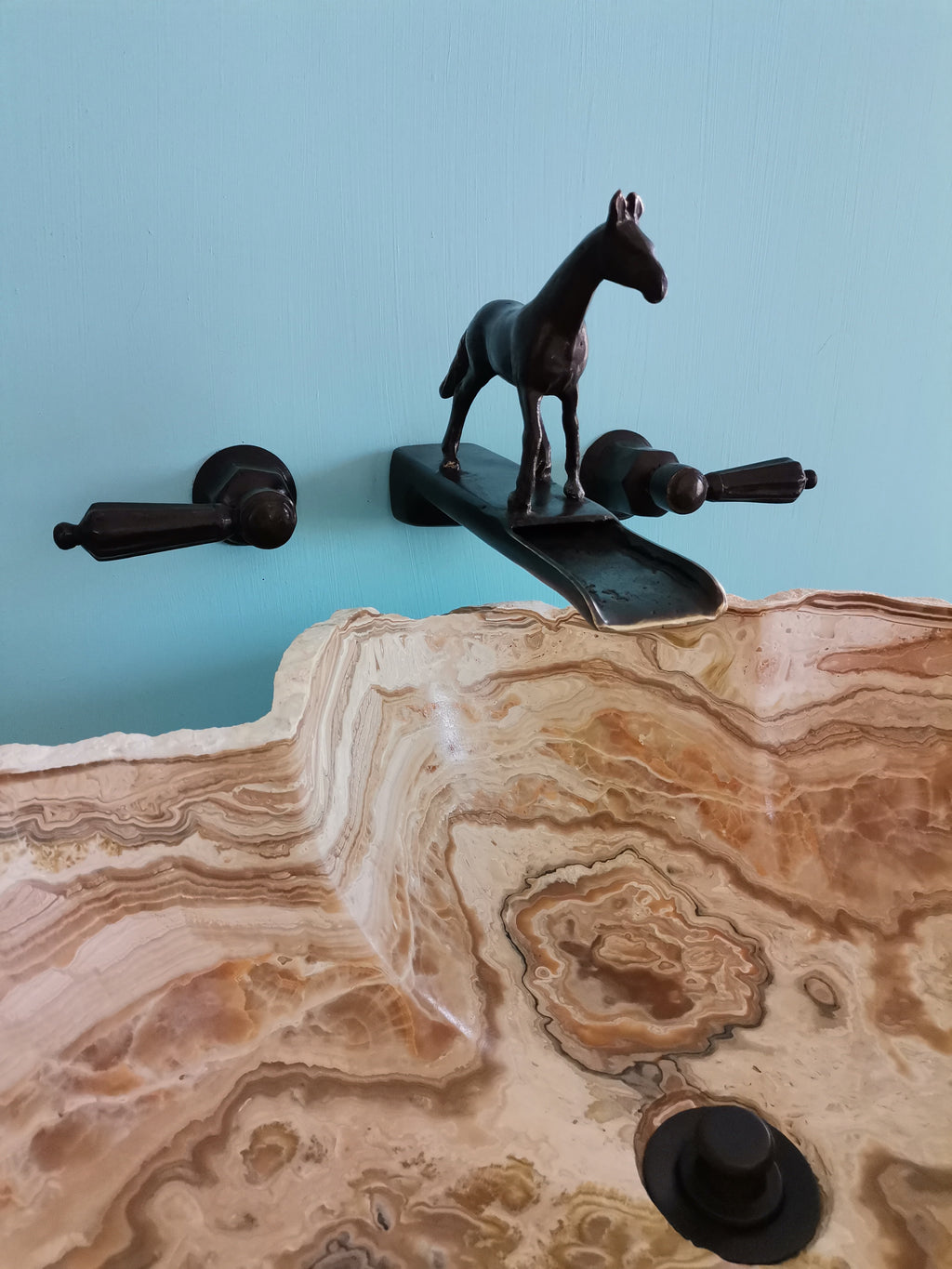 Caballo Erguido Con Cascada