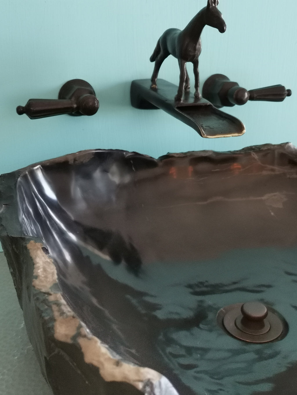 Caballo Erguido Con Cascada