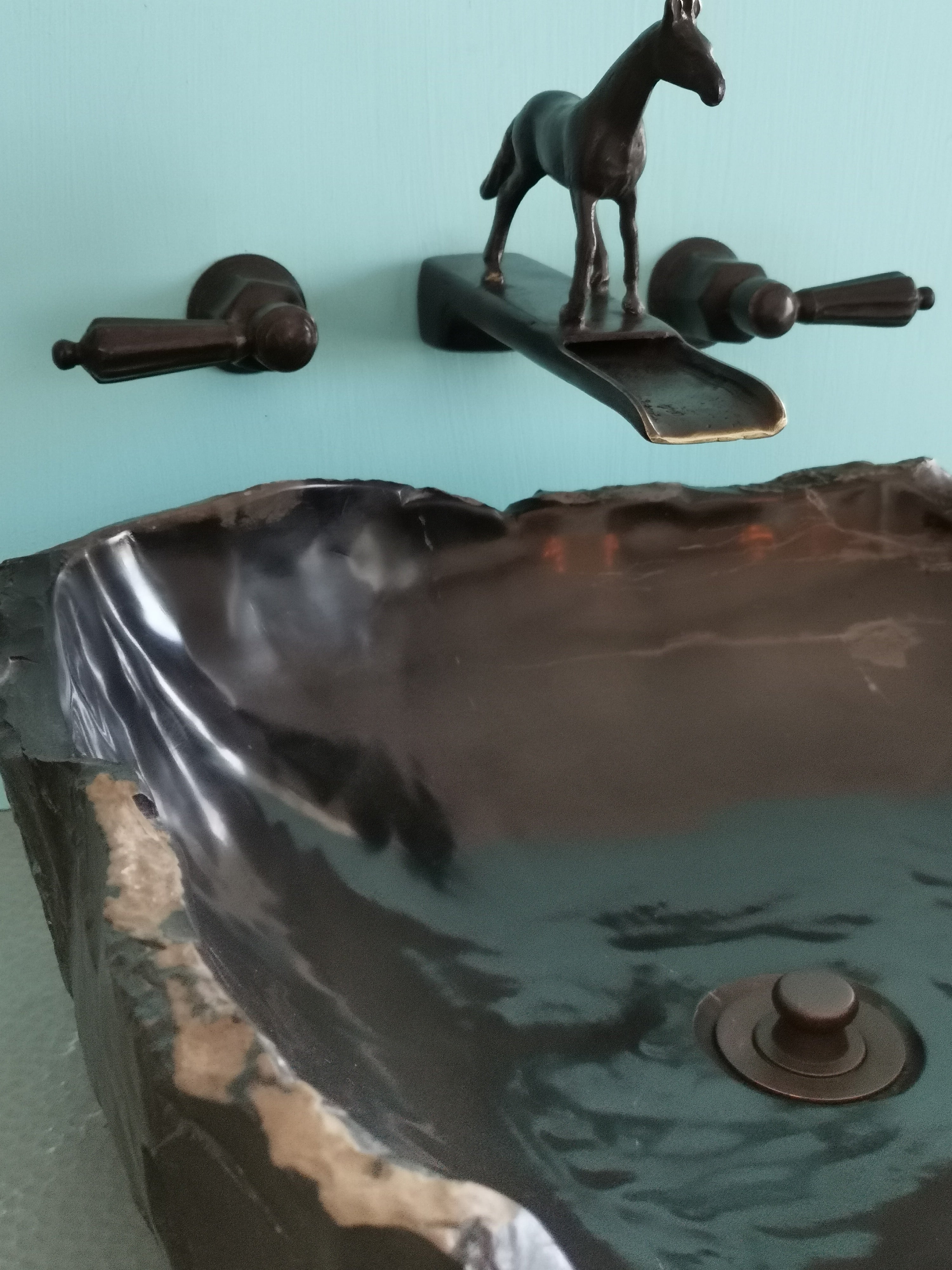Caballo Erguido Con Cascada
