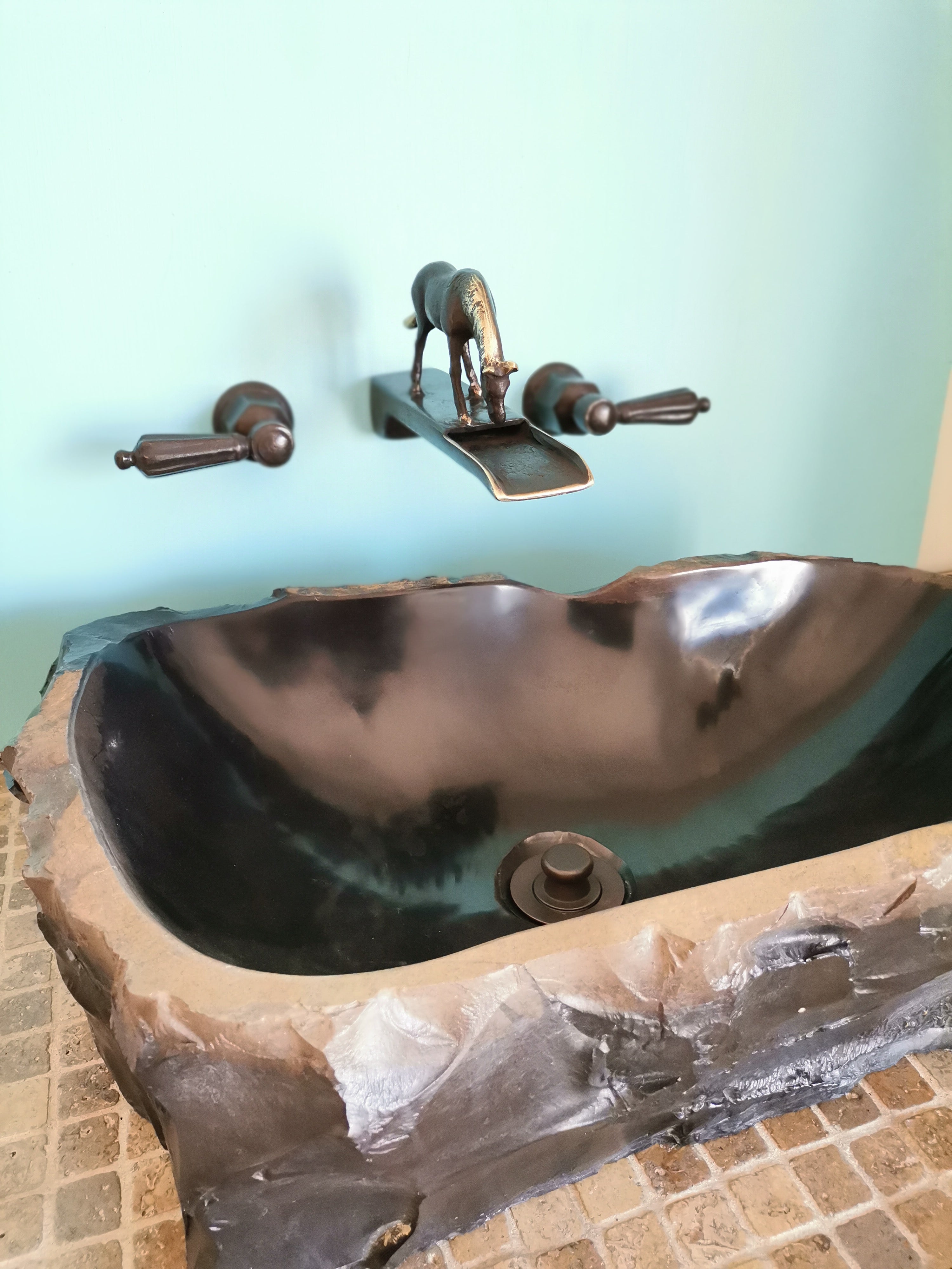 Grifo para bano Caballo con cascada
