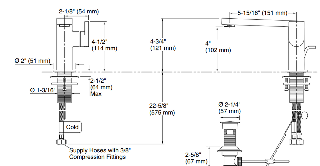Kohler  COMPOSED Grifo Para Lavabo