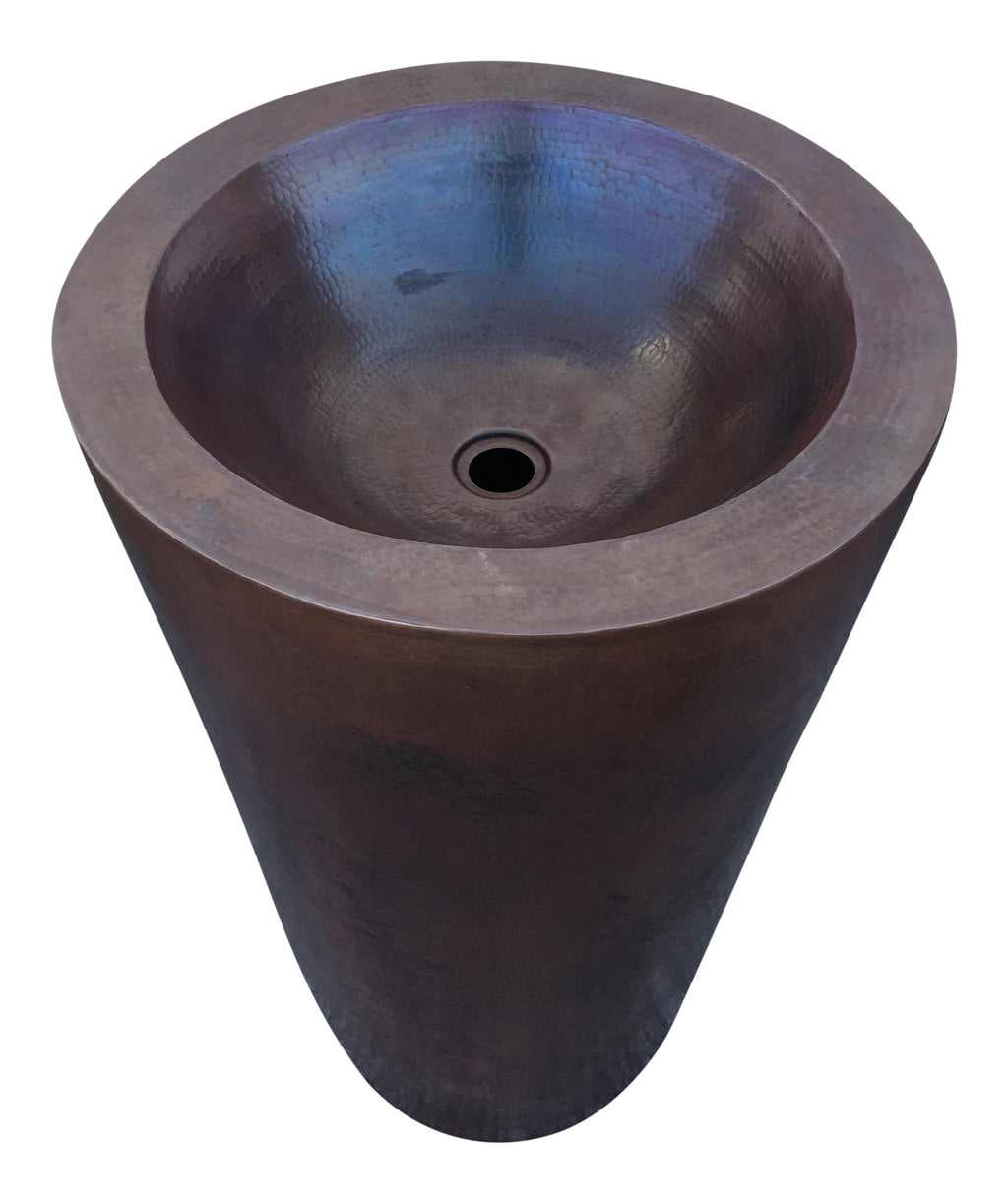 Santiago Lavabo pedestal de cobre