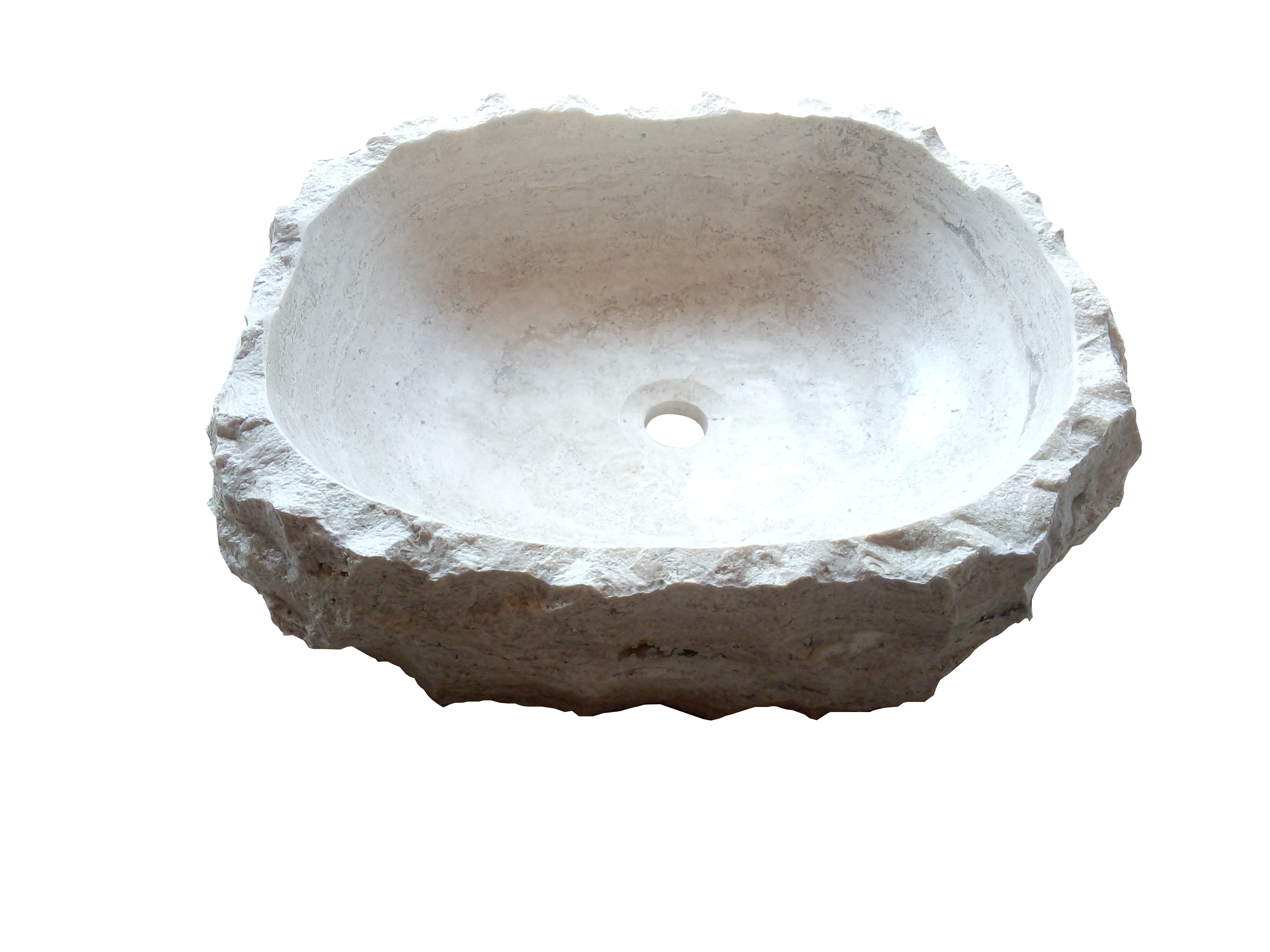 Lavabo Rústico Travertino Fiorito 20" x 16" x 5.5"
