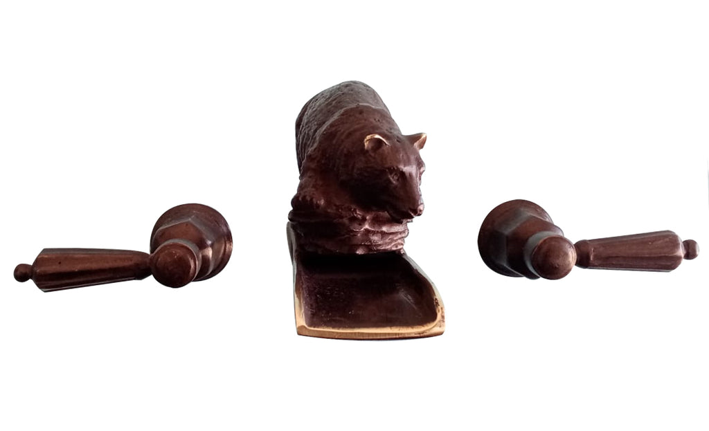 Bronze bear waterfall faucet 