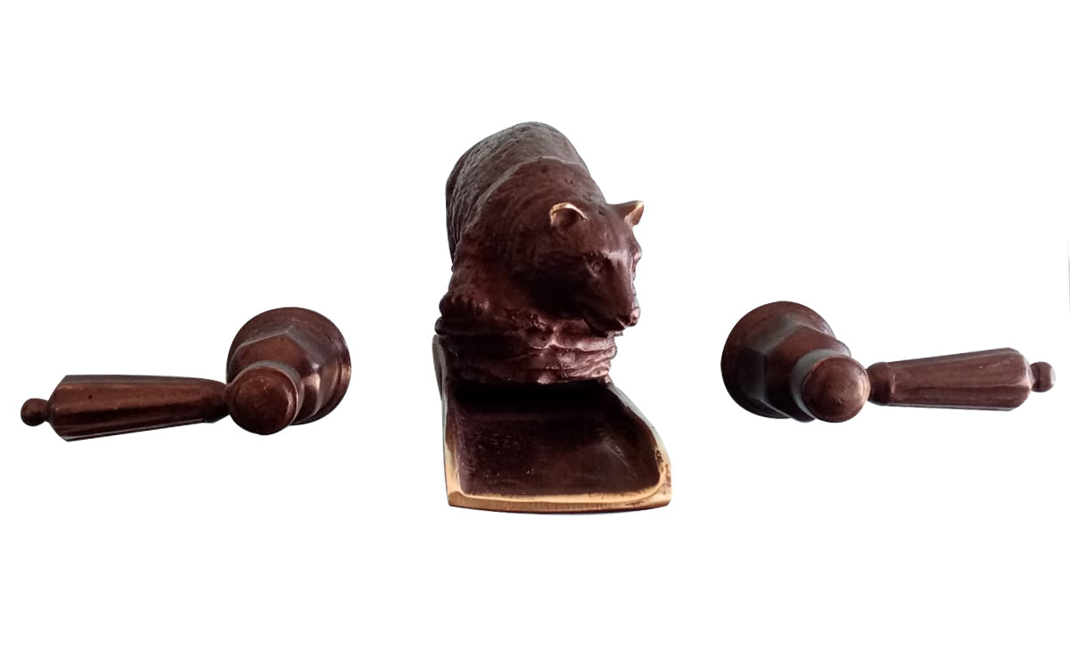 Bronze bear waterfall faucet 