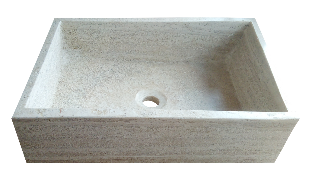 Lavabo Rectangular de Piso Travertino Fiorito