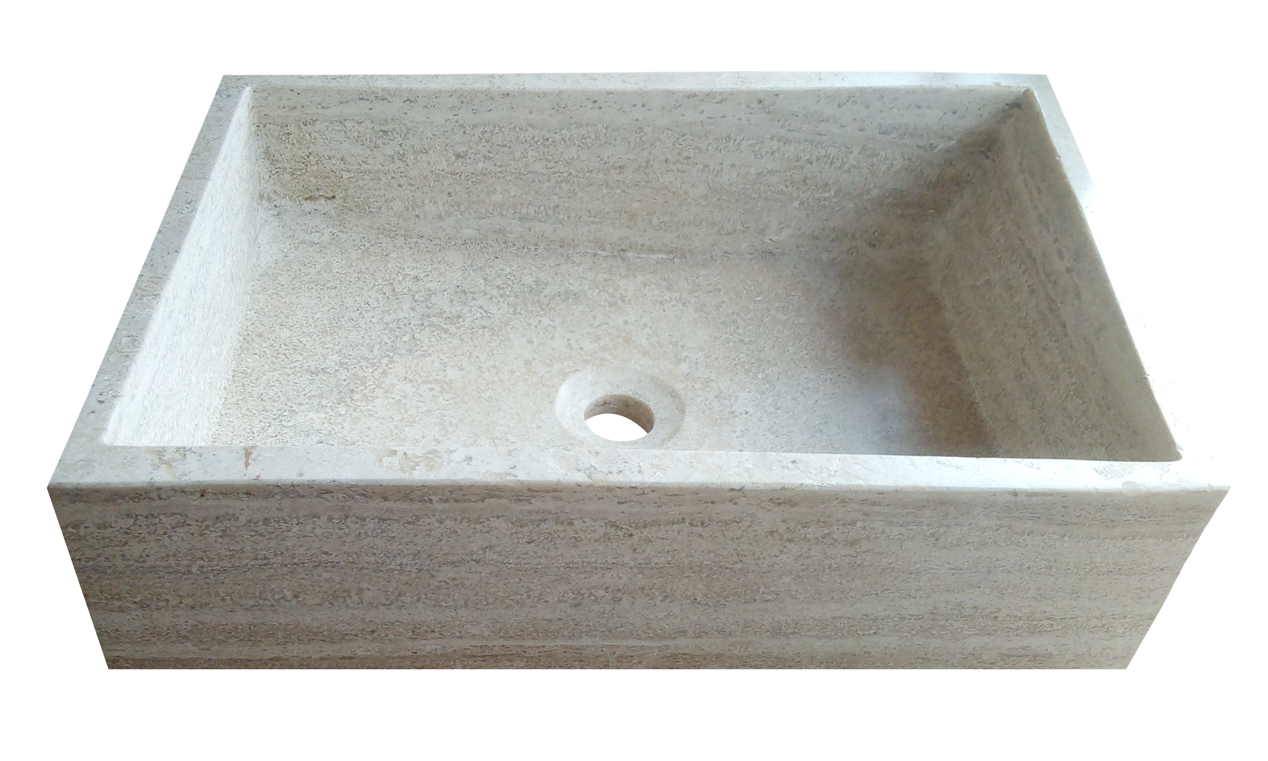 Lavabo Rectangular de Piso Travertino Fiorito
