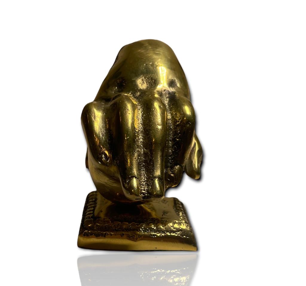 Tocador de puerta mano en bronce