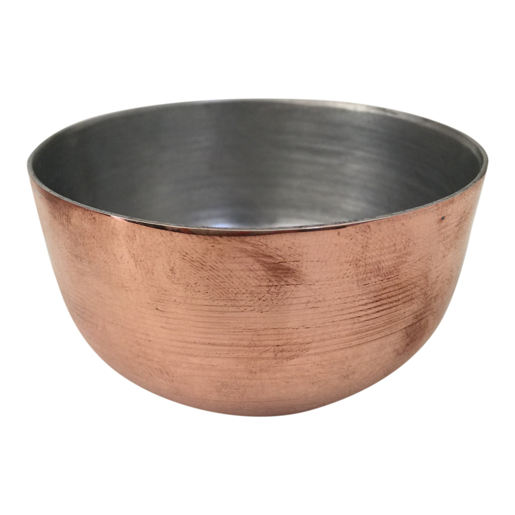 VASO DE COBRE CON INTERIOR CABADO EN ESTAÑO