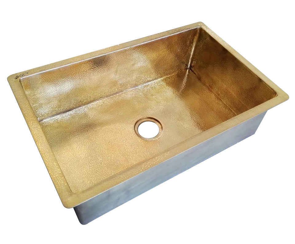 Brass Kitchen sink undermount deep