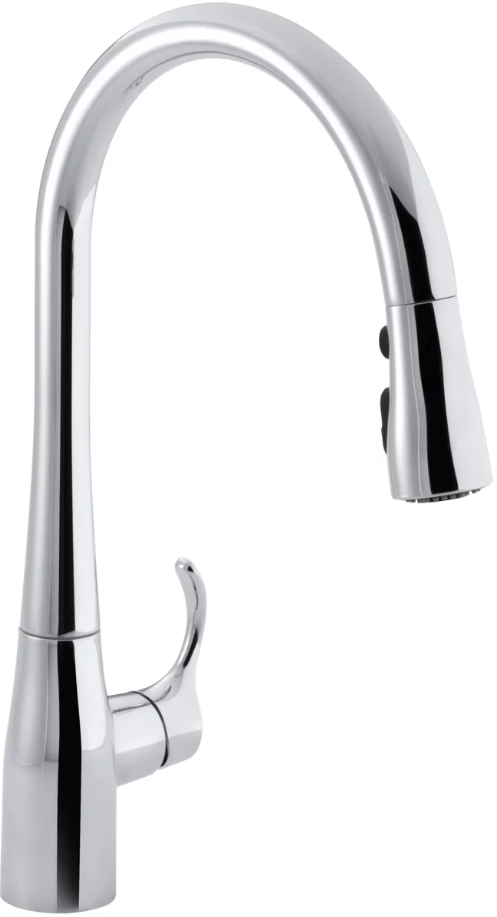 KOHLER K-596-VS Monomando para tarja de cocina con función de spray y manguera magnética retráctril