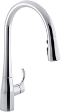 KOHLER K-596-VS Monomando para tarja de cocina con función de spray y manguera magnética retráctril