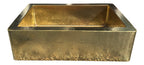 Fregadero de latón rectangular con mandil