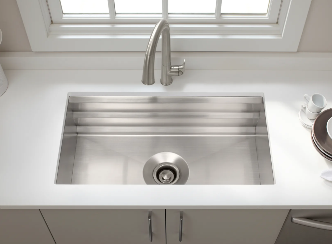 KHOLER K-23651-NA Fregadero de cocina de una base de acero inoxidable de 29 pulgadas
