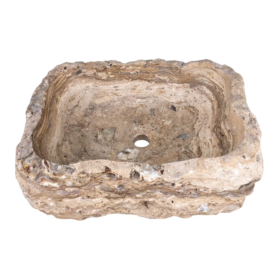 Lavabo de piedra tallada Familia Meza